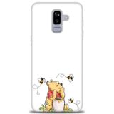 Phoenix Cep HD Baskılı Kılıf + SERAMİK TAM KAPLAYAN EKRAN KORUYUCU 57 Beyaz - Pembe Samsung Galaxy J8 ile uyumlu
