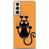 Phoenix Cep HD Baskılı Kılıf + SERAMİK TAM KAPLAYAN EKRAN KORUYUCU 62 Siyah - Açık Kırmızı Samsung Galaxy S21 FE ile uyumlu