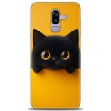 Phoenix Cep HD Baskılı Kılıf + SERAMİK TAM KAPLAYAN EKRAN KORUYUCU 64 Beyaz - Yeşil Samsung Galaxy J8 ile uyumlu