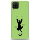 Phoenix Cep HD Baskılı Kılıf + SERAMİK TAM KAPLAYAN EKRAN KORUYUCU 65 Siyah - Açık Mavi Samsung Galaxy M12 ile uyumlu