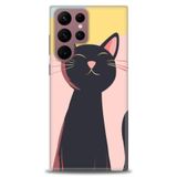 Phoenix Cep HD Baskılı Kılıf + SERAMİK TAM KAPLAYAN EKRAN KORUYUCU 66 Siyah - Açık Mavi Samsung Galaxy S22 Ultra ile uyumlu