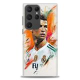 Phoenix Cep HD Baskılı Kılıf + SERAMİK TAM KAPLAYAN EKRAN KORUYUCU 7 Beyaz - Mor - Siyah Samsung Galaxy S23 Ultra ile uyumlu