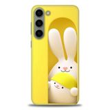 Phoenix Cep HD Baskılı Kılıf + SERAMİK TAM KAPLAYAN EKRAN KORUYUCU 72 Beyaz - Turkuaz - Fuşya Samsung Galaxy S23 Plus ile uyumlu