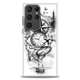 Phoenix Cep HD Baskılı Kılıf + SERAMİK TAM KAPLAYAN EKRAN KORUYUCU 84 Siyah - Gökkuşağı Samsung Galaxy S23 Ultra ile uyumlu