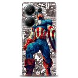 Phoenix Cep HD Baskılı Kılıf + SERAMİK TAM KAPLAYAN EKRAN KORUYUCU 91 Beyaz Çicek Desenli Xiaomi Redmi Note 13 Pro 4G ile uyumlu