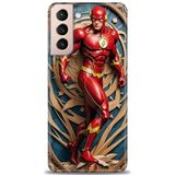 Phoenix Cep HD Baskılı Kılıf + SERAMİK TAM KAPLAYAN EKRAN KORUYUCU 92 Beyaz - Mor Samsung Galaxy S21 FE ile uyumlu