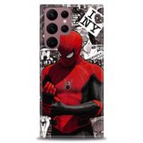 Phoenix Cep HD Baskılı Kılıf + SERAMİK TAM KAPLAYAN EKRAN KORUYUCU 95 Beyaz - Mor Samsung Galaxy S22 Ultra ile uyumlu