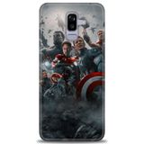 Phoenix Cep HD Baskılı Kılıf + SERAMİK TAM KAPLAYAN EKRAN KORUYUCU 98 Beyaz - Kırmızı Samsung Galaxy J8 ile uyumlu