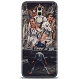 Phoenix Cep Kılıf HD Baskılı Kılıf + NANO TAM KAPLAYAN EKRAN KORUYUCU 10 Beyaz - Taba Huawei Mate 20 Lite ile uyumlu