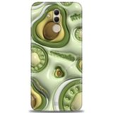 Phoenix Cep Kılıf HD Baskılı Kılıf + NANO TAM KAPLAYAN EKRAN KORUYUCU 114 Beyaz Ahşap Huawei Mate 20 Lite ile uyumlu