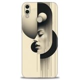 Phoenix Cep Kılıf HD Baskılı Kılıf + NANO TAM KAPLAYAN EKRAN KORUYUCU 149 Beyaz - Altın - Siyah Huawei Honor 8C ile uyumlu