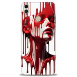 Phoenix Cep Kılıf HD Baskılı Kılıf + NANO TAM KAPLAYAN EKRAN KORUYUCU 150 Beyaz - Fuşya Huawei Honor 8C ile uyumlu