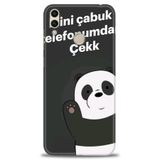 Phoenix Cep Kılıf HD Baskılı Kılıf + NANO TAM KAPLAYAN EKRAN KORUYUCU 156 Beyaz - Koyu Mor Huawei Honor 8C ile uyumlu