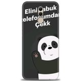 Phoenix Cep Kılıf HD Baskılı Kılıf + NANO TAM KAPLAYAN EKRAN KORUYUCU 156 Beyaz - Siyah Huawei Mate 20 Lite ile uyumlu