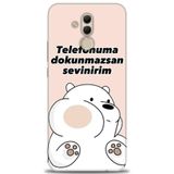 Phoenix Cep Kılıf HD Baskılı Kılıf + NANO TAM KAPLAYAN EKRAN KORUYUCU 158 Beyaz - Titanium Huawei Mate 20 Lite ile uyumlu