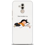 Phoenix Cep Kılıf HD Baskılı Kılıf + NANO TAM KAPLAYAN EKRAN KORUYUCU 164 Beyaz Desenli Huawei Mate 20 Lite ile uyumlu