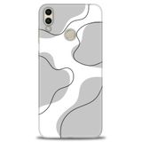 Phoenix Cep Kılıf HD Baskılı Kılıf + NANO TAM KAPLAYAN EKRAN KORUYUCU 177 Beyaz Karbon Huawei Honor 8C ile uyumlu