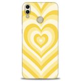 Phoenix Cep Kılıf HD Baskılı Kılıf + NANO TAM KAPLAYAN EKRAN KORUYUCU 197 Beyaz - Altın Huawei Honor 8C ile uyumlu