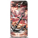 Phoenix Cep Kılıf HD Baskılı Kılıf + NANO TAM KAPLAYAN EKRAN KORUYUCU 231 Siyah - Gül Huawei Mate 20 Lite ile uyumlu
