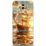 Phoenix Cep Kılıf HD Baskılı Kılıf + NANO TAM KAPLAYAN EKRAN KORUYUCU 234 Beyaz Huawei Mate 20 Lite ile uyumlu