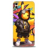 Phoenix Cep Kılıf HD Baskılı Kılıf + NANO TAM KAPLAYAN EKRAN KORUYUCU 251 Beyaz - Gümüş Huawei Honor 8C ile uyumlu
