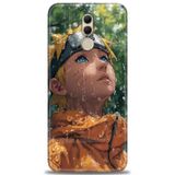 Phoenix Cep Kılıf HD Baskılı Kılıf + NANO TAM KAPLAYAN EKRAN KORUYUCU 257 Beyaz - Turkuaz - Fuşya Huawei Mate 20 Lite ile uyumlu