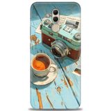 Phoenix Cep Kılıf HD Baskılı Kılıf + NANO TAM KAPLAYAN EKRAN KORUYUCU 269 Siyah - Açık Kırmızı Huawei Mate 20 Lite ile uyumlu