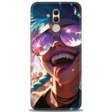 Phoenix Cep Kılıf HD Baskılı Kılıf + NANO TAM KAPLAYAN EKRAN KORUYUCU 273 Siyah - Beyaz - Yeşil Huawei Mate 20 Lite ile uyumlu