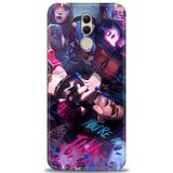 Phoenix Cep Kılıf HD Baskılı Kılıf + NANO TAM KAPLAYAN EKRAN KORUYUCU 278 Siyah - Gri Huawei Mate 20 Lite ile uyumlu