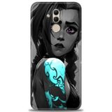 Phoenix Cep Kılıf HD Baskılı Kılıf + NANO TAM KAPLAYAN EKRAN KORUYUCU 279 Siyah - Gökkuşağı Huawei Mate 20 Lite ile uyumlu