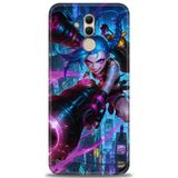 Phoenix Cep Kılıf HD Baskılı Kılıf + NANO TAM KAPLAYAN EKRAN KORUYUCU 280 Siyah - Gül Huawei Mate 20 Lite ile uyumlu