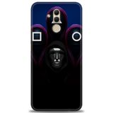 Phoenix Cep Kılıf HD Baskılı Kılıf + NANO TAM KAPLAYAN EKRAN KORUYUCU 283 Beyaz Huawei Mate 20 Lite ile uyumlu