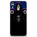 Phoenix Cep Kılıf HD Baskılı Kılıf + NANO TAM KAPLAYAN EKRAN KORUYUCU 283 Siyah - Beyaz - Gri Huawei Honor 8C ile uyumlu