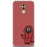 Phoenix Cep Kılıf HD Baskılı Kılıf + NANO TAM KAPLAYAN EKRAN KORUYUCU 288 Beyaz - Gri Huawei Mate 20 Lite ile uyumlu