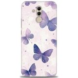 Phoenix Cep Kılıf HD Baskılı Kılıf + NANO TAM KAPLAYAN EKRAN KORUYUCU 291 Beyaz - Kalp Huawei Mate 20 Lite ile uyumlu