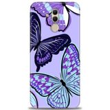 Phoenix Cep Kılıf HD Baskılı Kılıf + NANO TAM KAPLAYAN EKRAN KORUYUCU 295 Beyaz - Lacivert Huawei Mate 20 Lite ile uyumlu