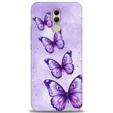 Phoenix Cep Kılıf HD Baskılı Kılıf + NANO TAM KAPLAYAN EKRAN KORUYUCU 296 Beyaz - Mavi Huawei Mate 20 Lite ile uyumlu