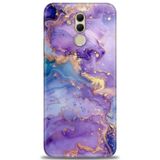 Phoenix Cep Kılıf HD Baskılı Kılıf + NANO TAM KAPLAYAN EKRAN KORUYUCU 311 Beyaz Desenli Huawei Mate 20 Lite ile uyumlu