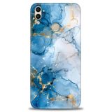Phoenix Cep Kılıf HD Baskılı Kılıf + NANO TAM KAPLAYAN EKRAN KORUYUCU 312 Beyaz - Pembe Huawei Honor 8C ile uyumlu