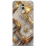 Phoenix Cep Kılıf HD Baskılı Kılıf + NANO TAM KAPLAYAN EKRAN KORUYUCU 313 Beyaz Karbon Huawei Mate 20 Lite ile uyumlu