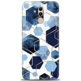 Phoenix Cep Kılıf HD Baskılı Kılıf + NANO TAM KAPLAYAN EKRAN KORUYUCU 324 Siyah - Bordo Huawei Mate 20 Lite ile uyumlu