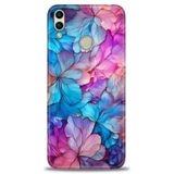 Phoenix Cep Kılıf HD Baskılı Kılıf + NANO TAM KAPLAYAN EKRAN KORUYUCU 325 Beyaz Puantiye Huawei Honor 8C ile uyumlu