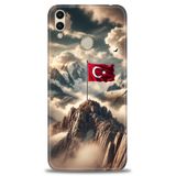 Phoenix Cep Kılıf HD Baskılı Kılıf + NANO TAM KAPLAYAN EKRAN KORUYUCU 34 Siyah - Altın Huawei Honor 8C ile uyumlu