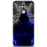 Phoenix Cep Kılıf HD Baskılı Kılıf + NANO TAM KAPLAYAN EKRAN KORUYUCU 357 Beyaz - Yeşil Huawei Mate 20 Lite ile uyumlu