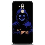 Phoenix Cep Kılıf HD Baskılı Kılıf + NANO TAM KAPLAYAN EKRAN KORUYUCU 359 Beyaz Ahşap Huawei Mate 20 Lite ile uyumlu