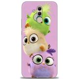 Phoenix Cep Kılıf HD Baskılı Kılıf + NANO TAM KAPLAYAN EKRAN KORUYUCU 362 Beyaz Karbon Huawei Mate 20 Lite ile uyumlu
