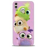 Phoenix Cep Kılıf HD Baskılı Kılıf + NANO TAM KAPLAYAN EKRAN KORUYUCU 362 Beyaz - Sarı Huawei Honor 8C ile uyumlu