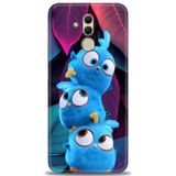 Phoenix Cep Kılıf HD Baskılı Kılıf + NANO TAM KAPLAYAN EKRAN KORUYUCU 363 Beyaz Puantiye Huawei Mate 20 Lite ile uyumlu
