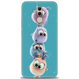 Phoenix Cep Kılıf HD Baskılı Kılıf + NANO TAM KAPLAYAN EKRAN KORUYUCU 368 Siyah - Açık Mavi Huawei Mate 20 Lite ile uyumlu