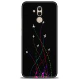 Phoenix Cep Kılıf HD Baskılı Kılıf + NANO TAM KAPLAYAN EKRAN KORUYUCU 388 Beyaz - Kahverengi Huawei Mate 20 Lite ile uyumlu